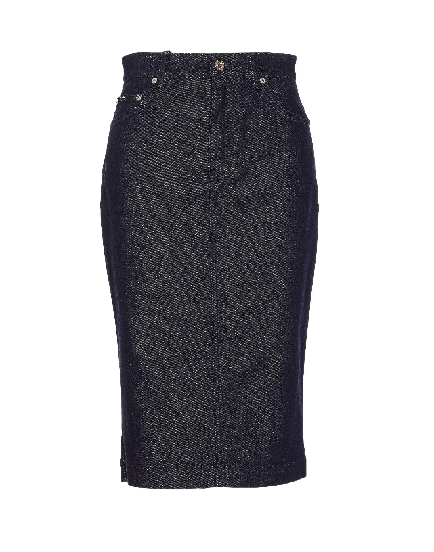 dolce & gabbana denim skirt