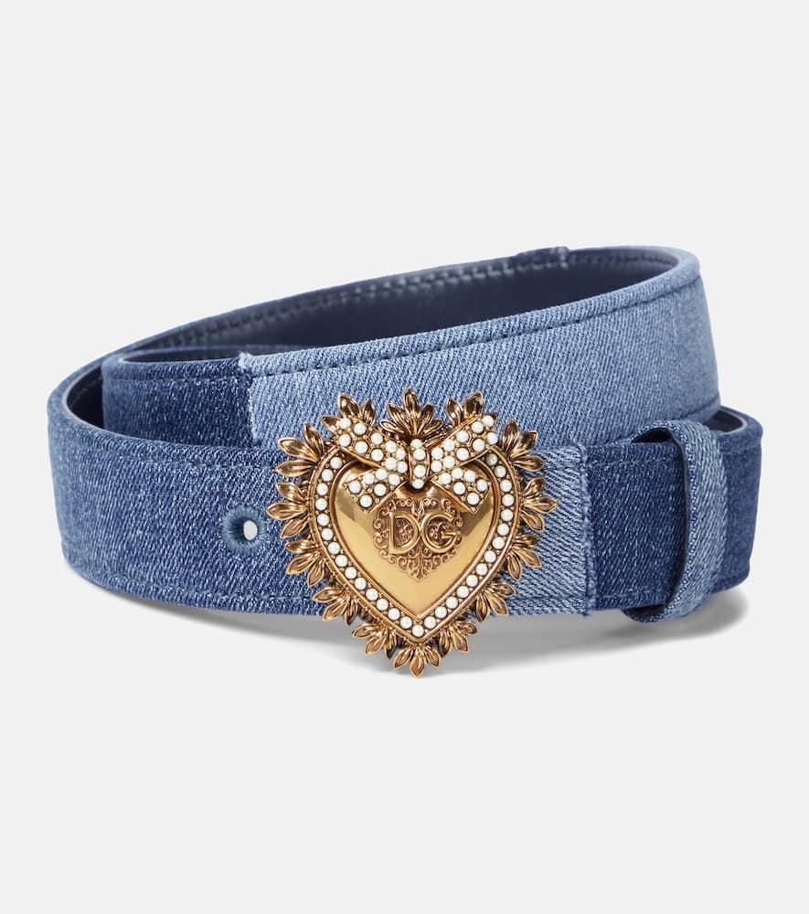 dolce & gabbana devotion denim belt