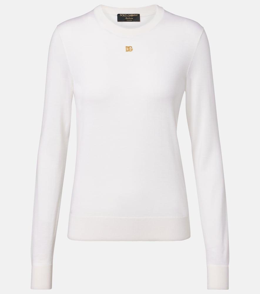 dolce & gabbana dg cashmere and silk sweater