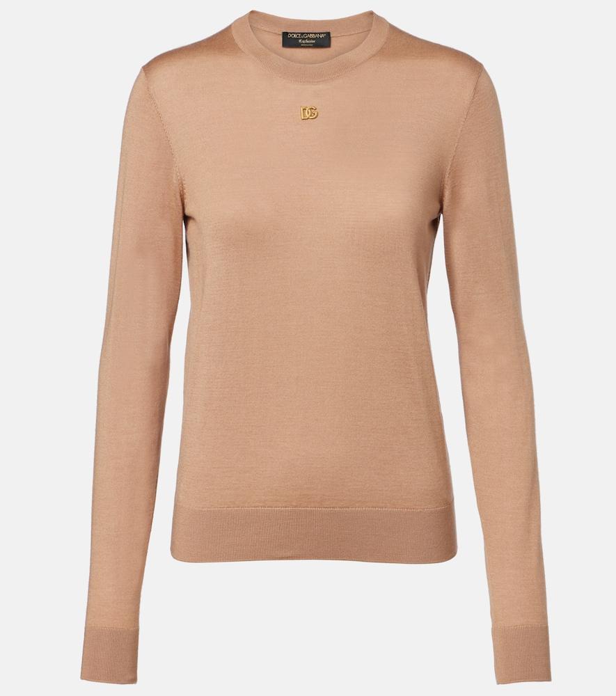 dolce & gabbana dg cashmere and silk sweater