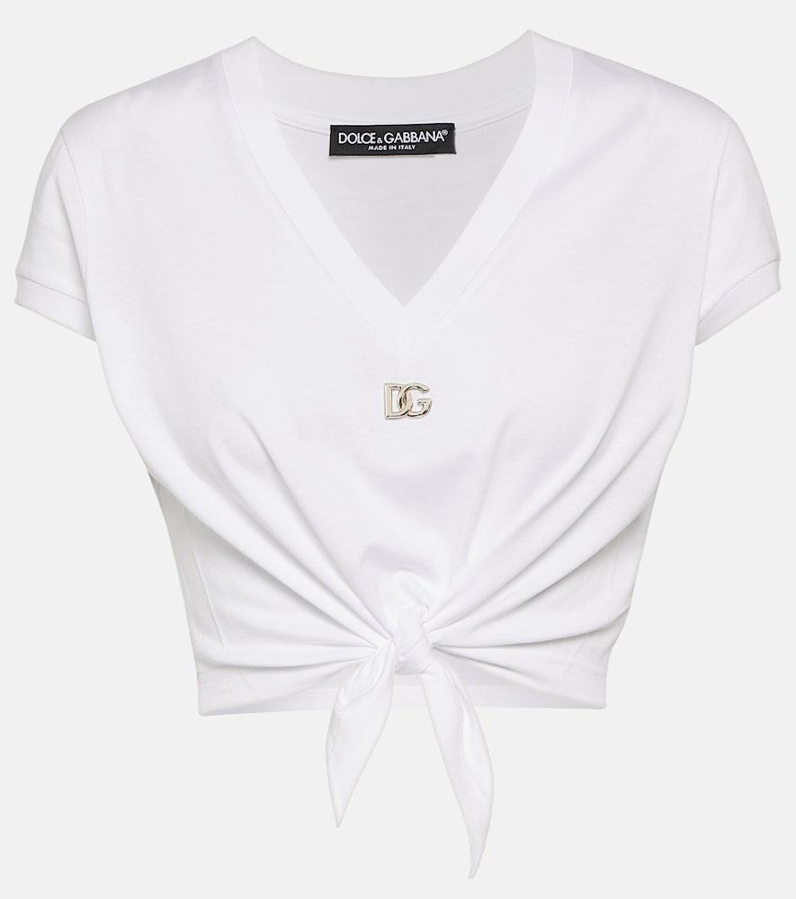 dolce & gabbana dg knot cotton jersey t