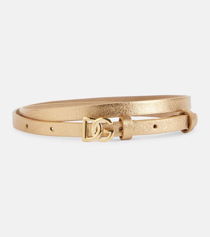 dolce & gabbana dg leather belt