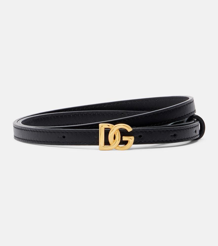 dolce & gabbana dg leather belt