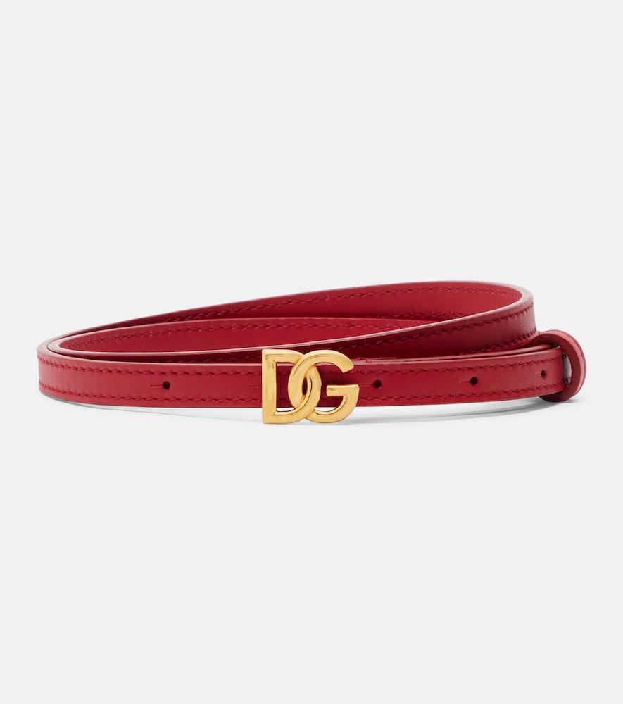 dolce & gabbana dg leather belt