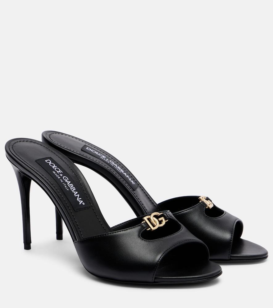 dolce & gabbana dg leather mules