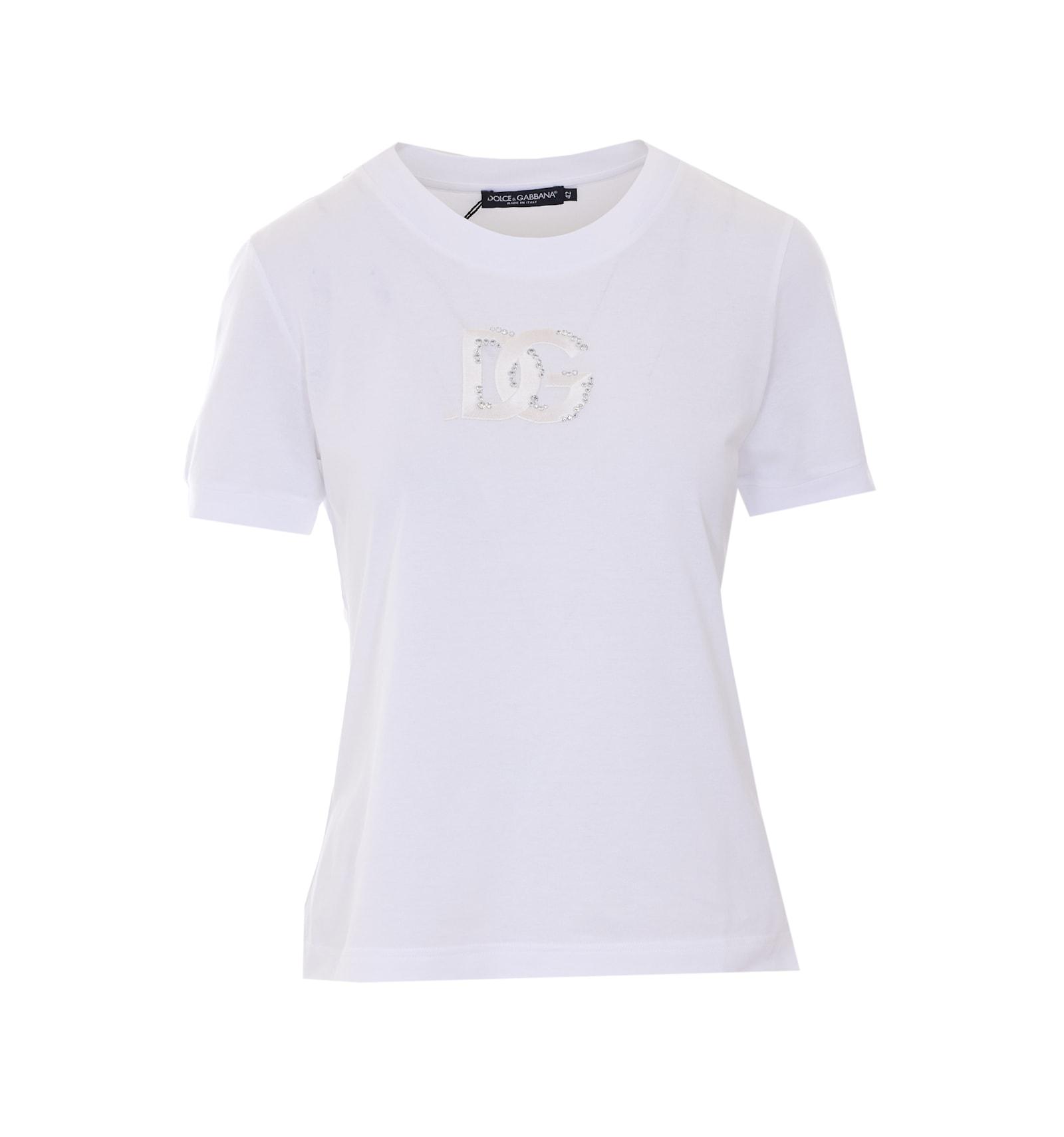 dolce & gabbana dg patch logo t-shirt