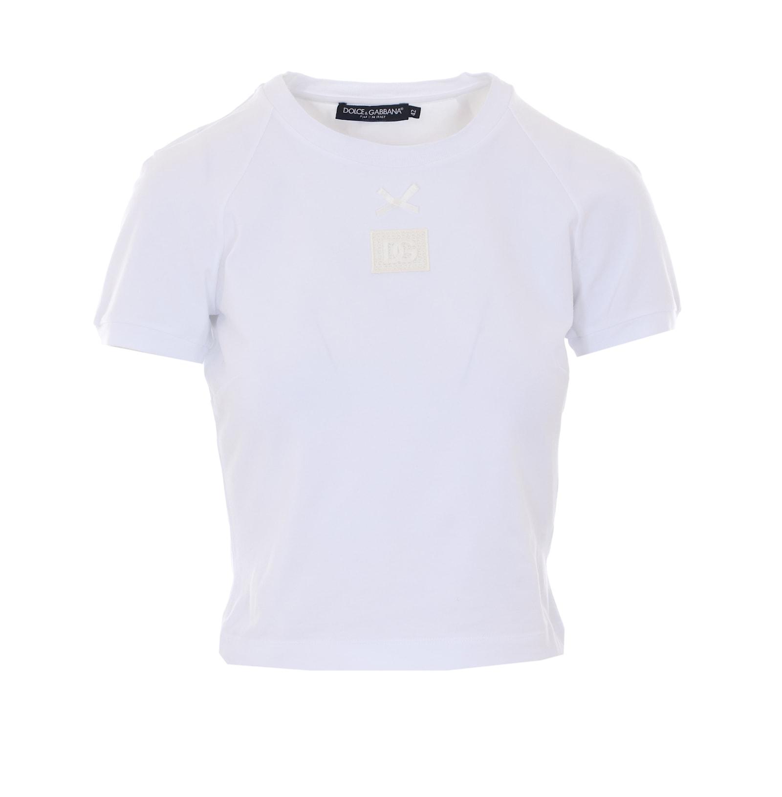 dolce & gabbana dg patch logo t-shirt