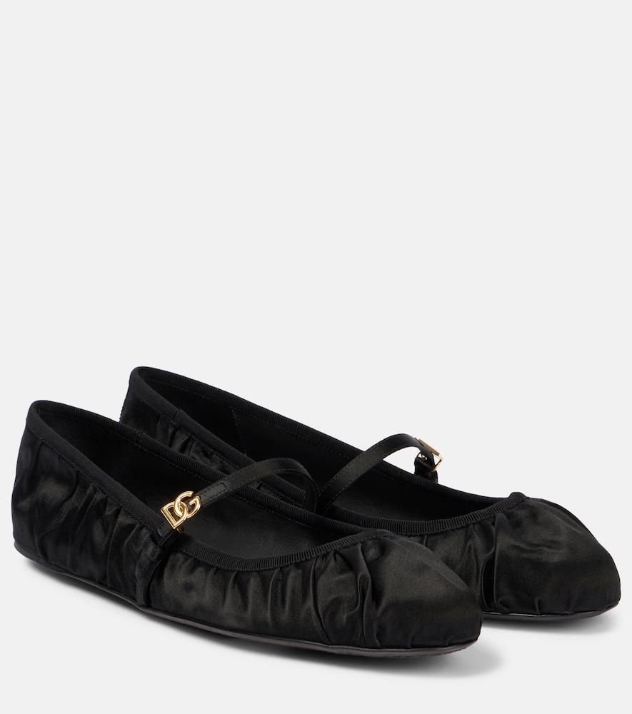 dolce & gabbana dg satin ballet flats