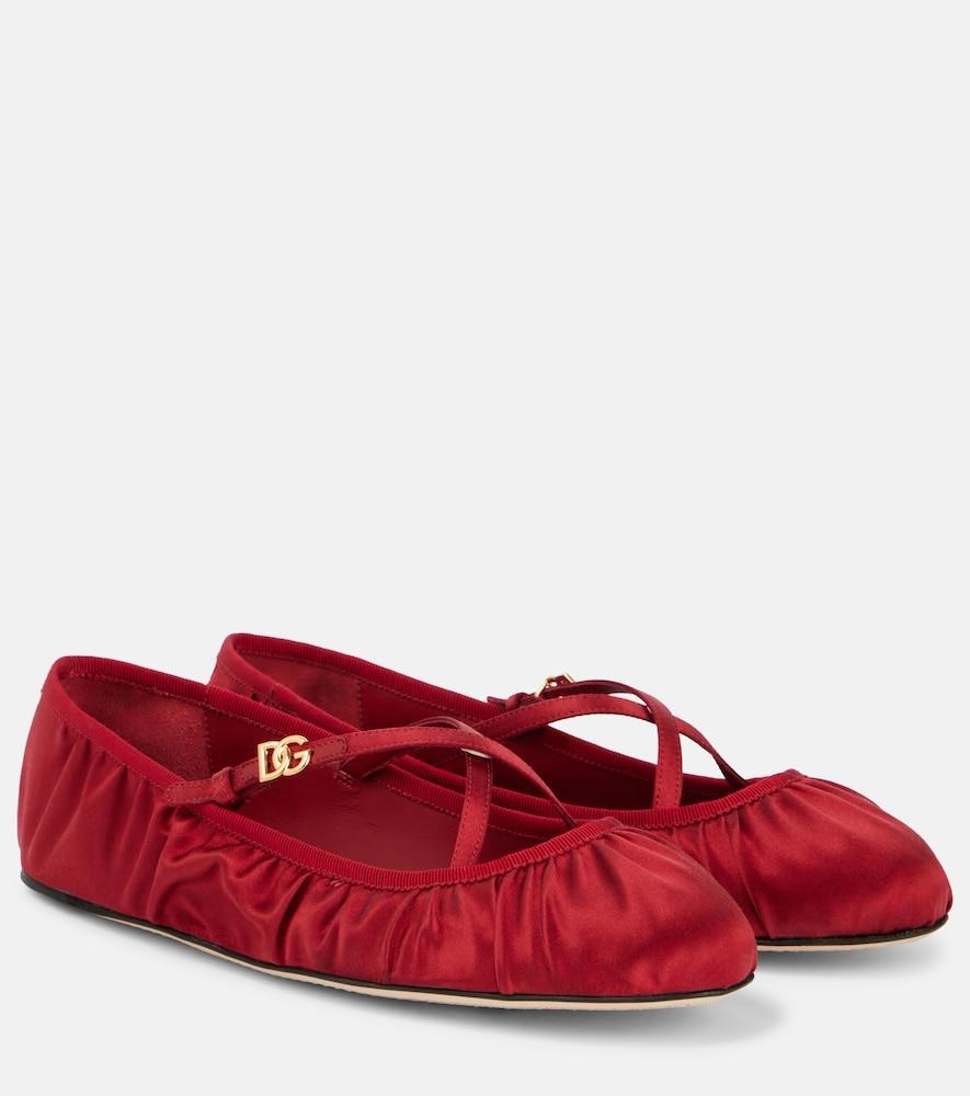 dolce & gabbana dg satin ballet flats