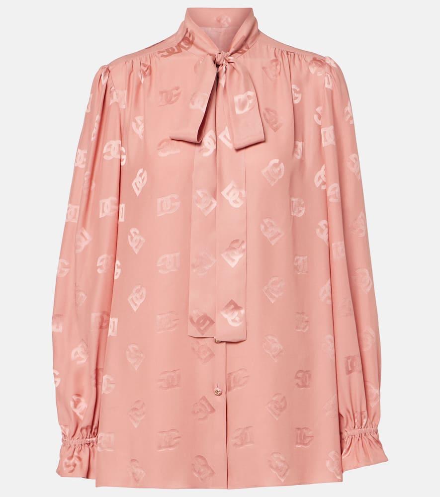 dolce & gabbana dg silk satin blouse