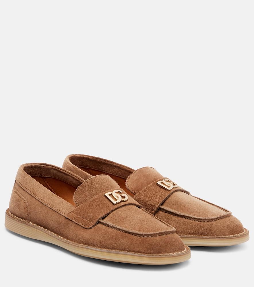 dolce & gabbana dg suede loafers