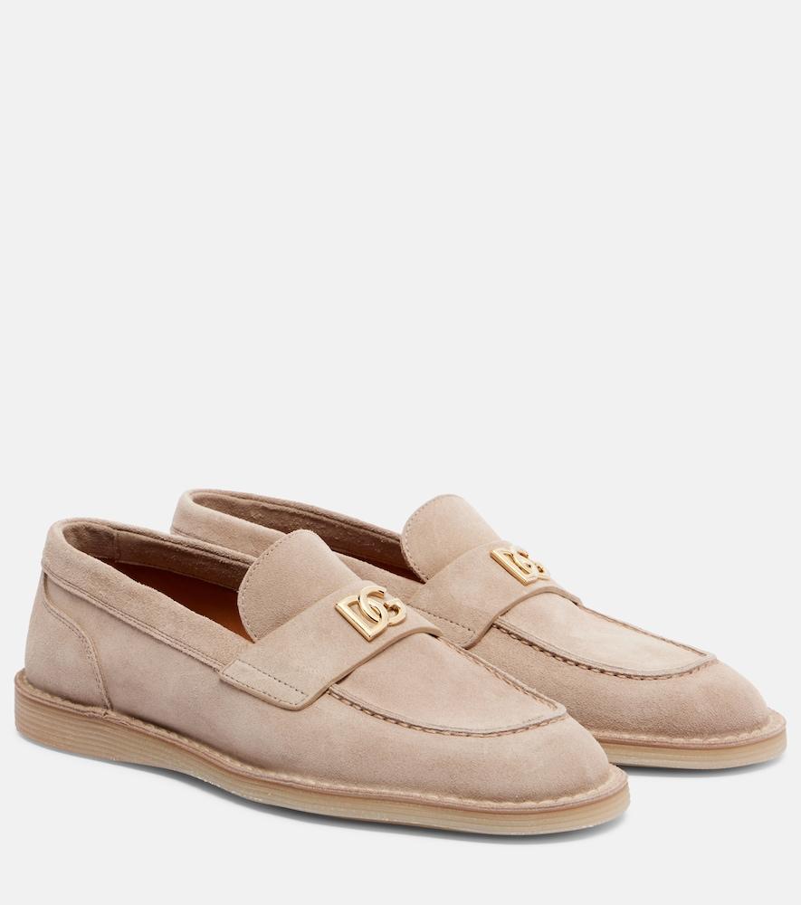 dolce & gabbana dg suede loafers