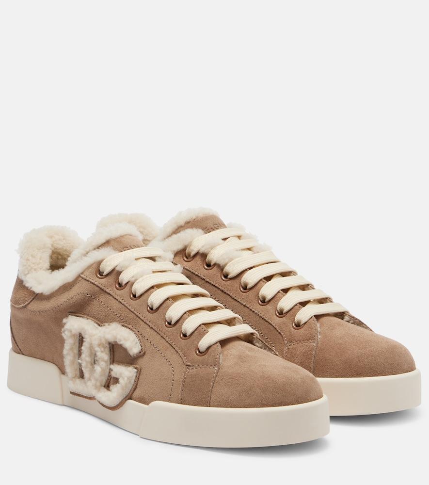 dolce & gabbana dg suede sneakers