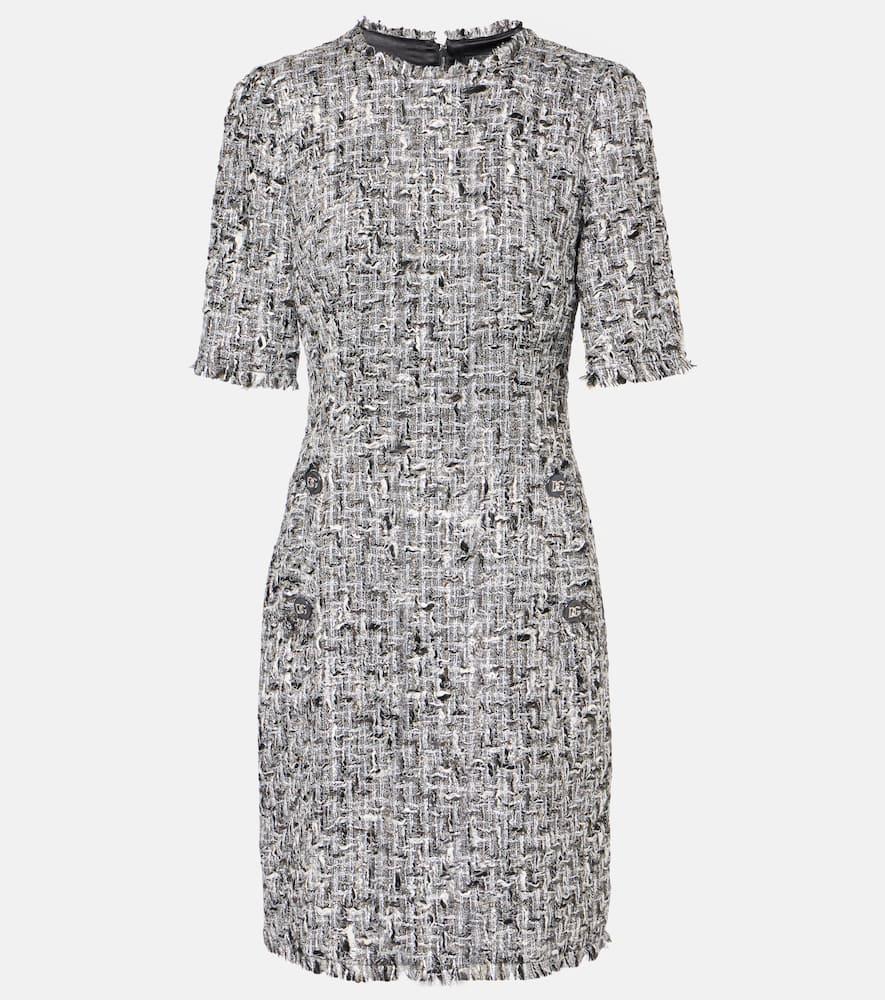 dolce & gabbana dg tweed lamé minidress
