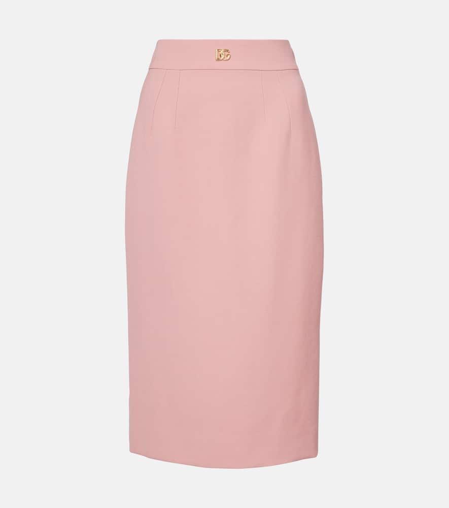 dolce & gabbana dg virgin wool pencil skirt