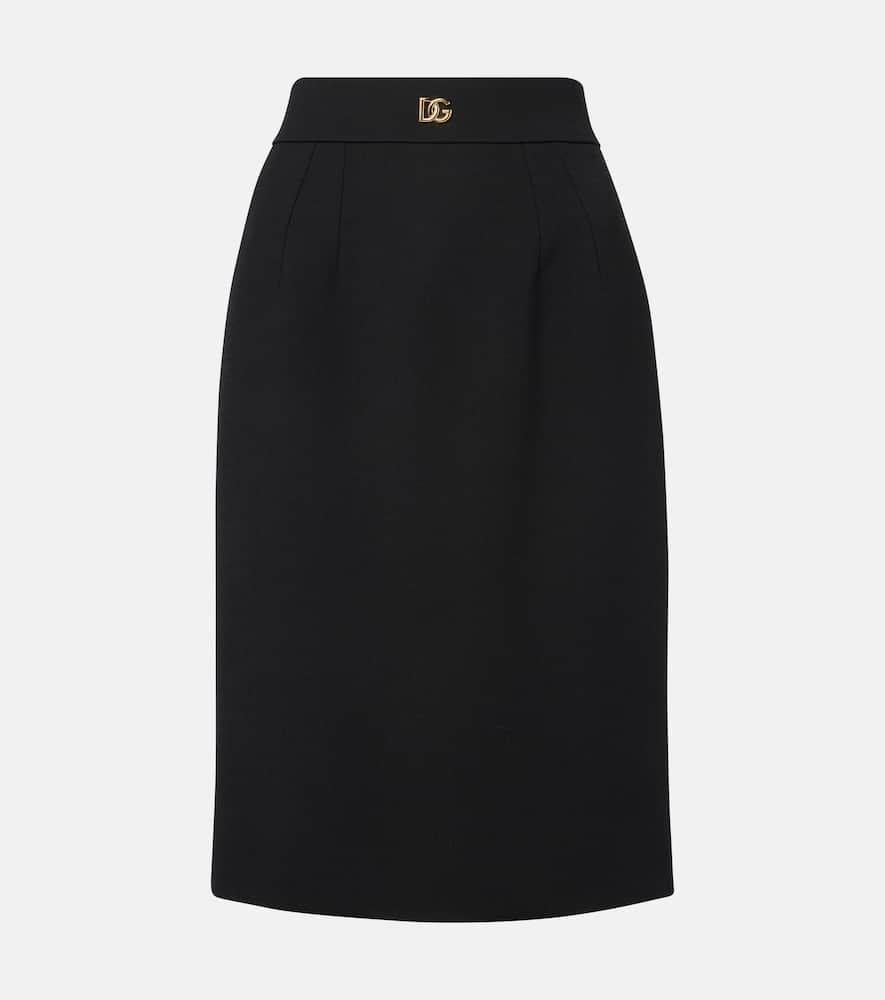 dolce & gabbana dg virgin wool pencil skirt