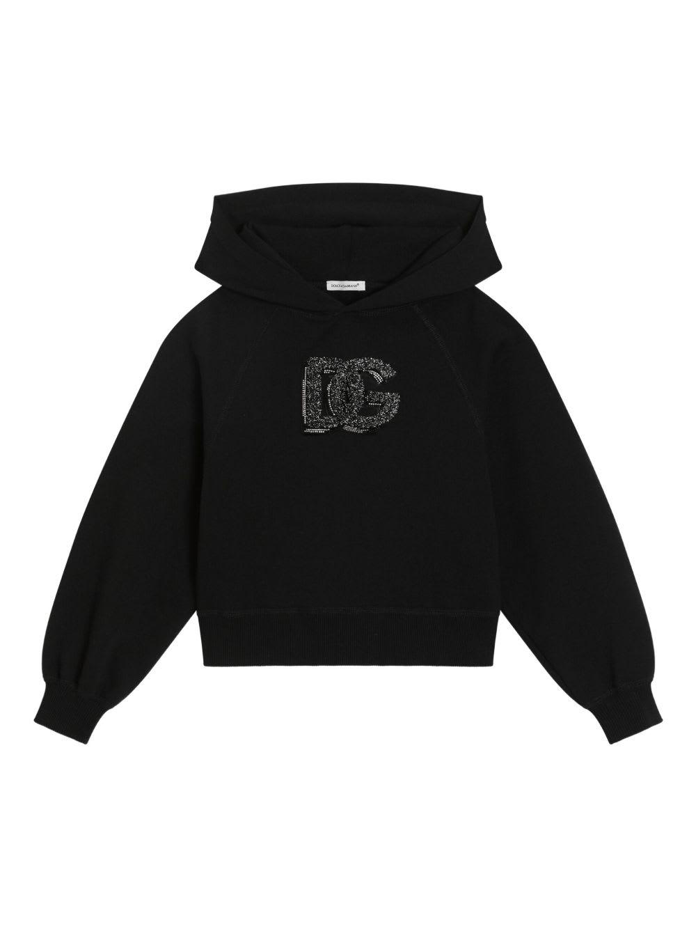 dolce & gabbana dolce &amp; gabbana kids black sweatshirt
