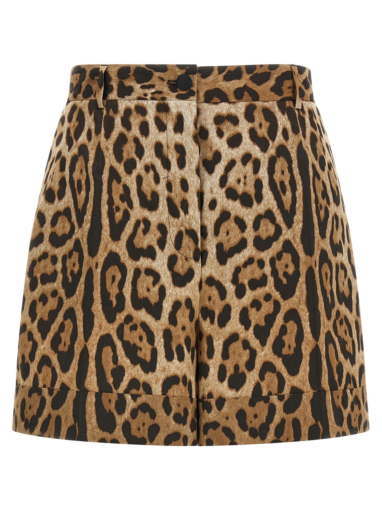 dolce & gabbana dolce high waist shorts brown cotton bermuda - women
