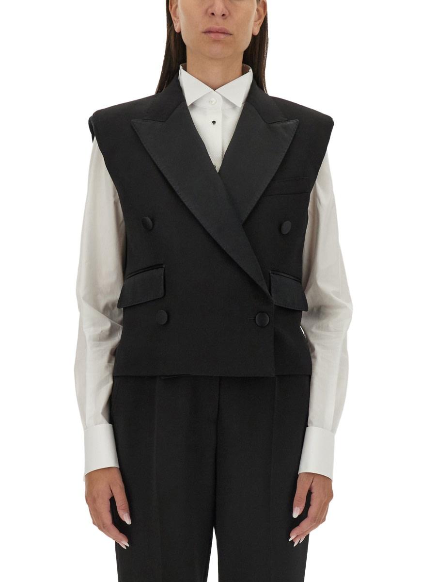 dolce & gabbana double-breasted sleeveless jacket