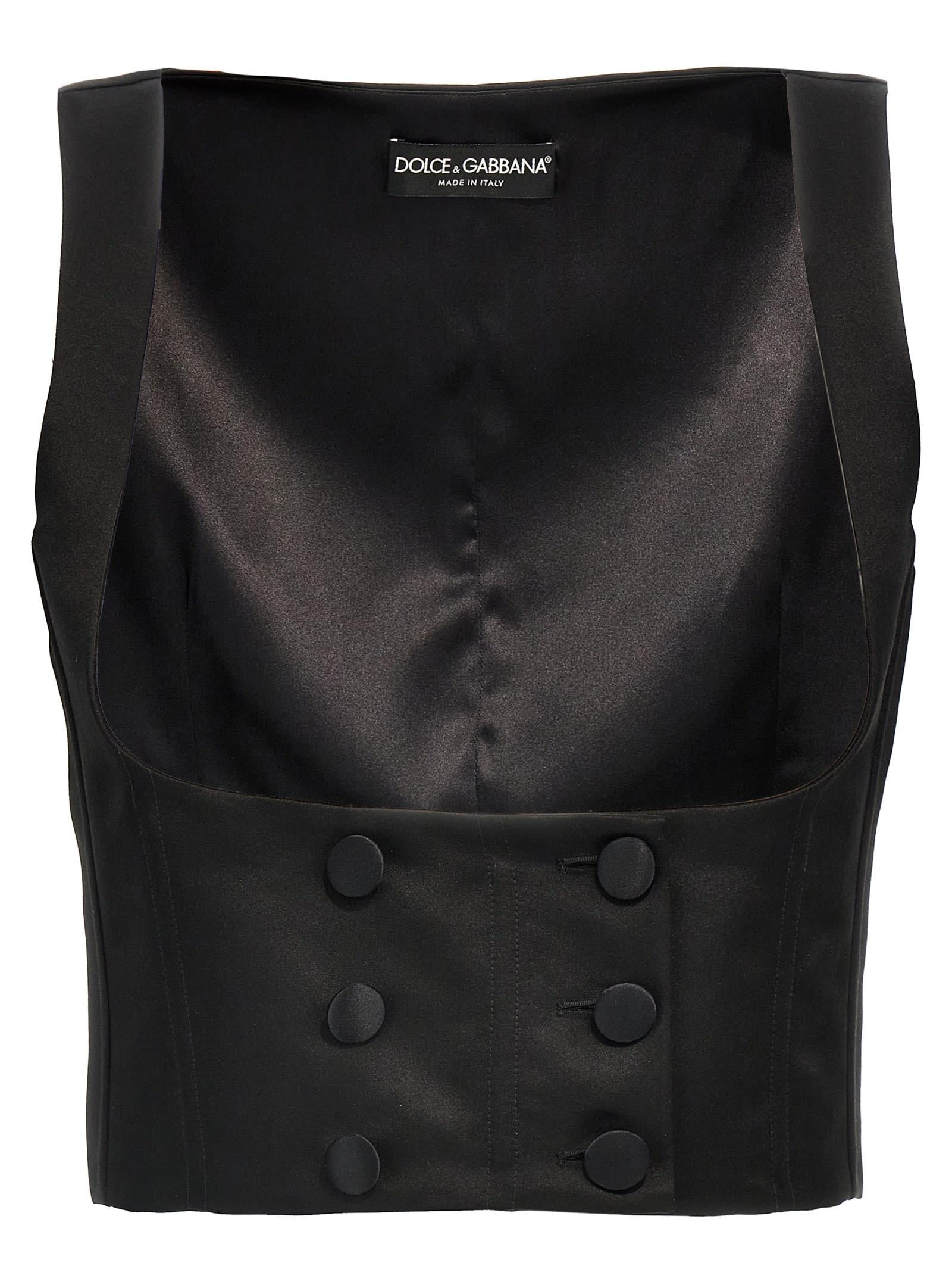 dolce & gabbana double-breasted tuxedo vest