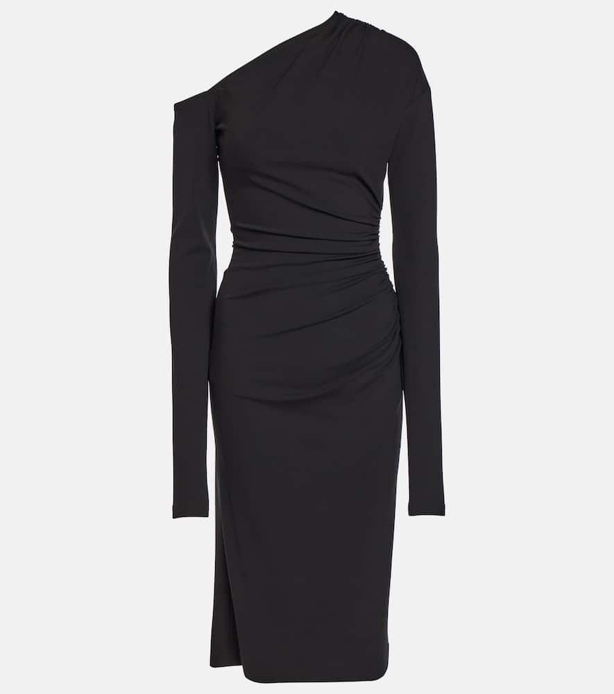 dolce & gabbana draped jersey midi dress