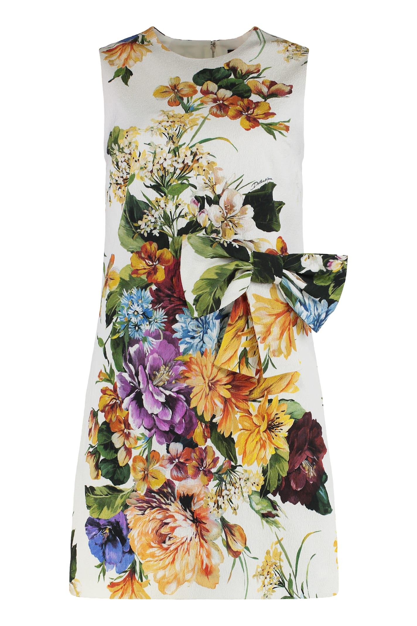 dolce & gabbana dress print bouquet flowers
