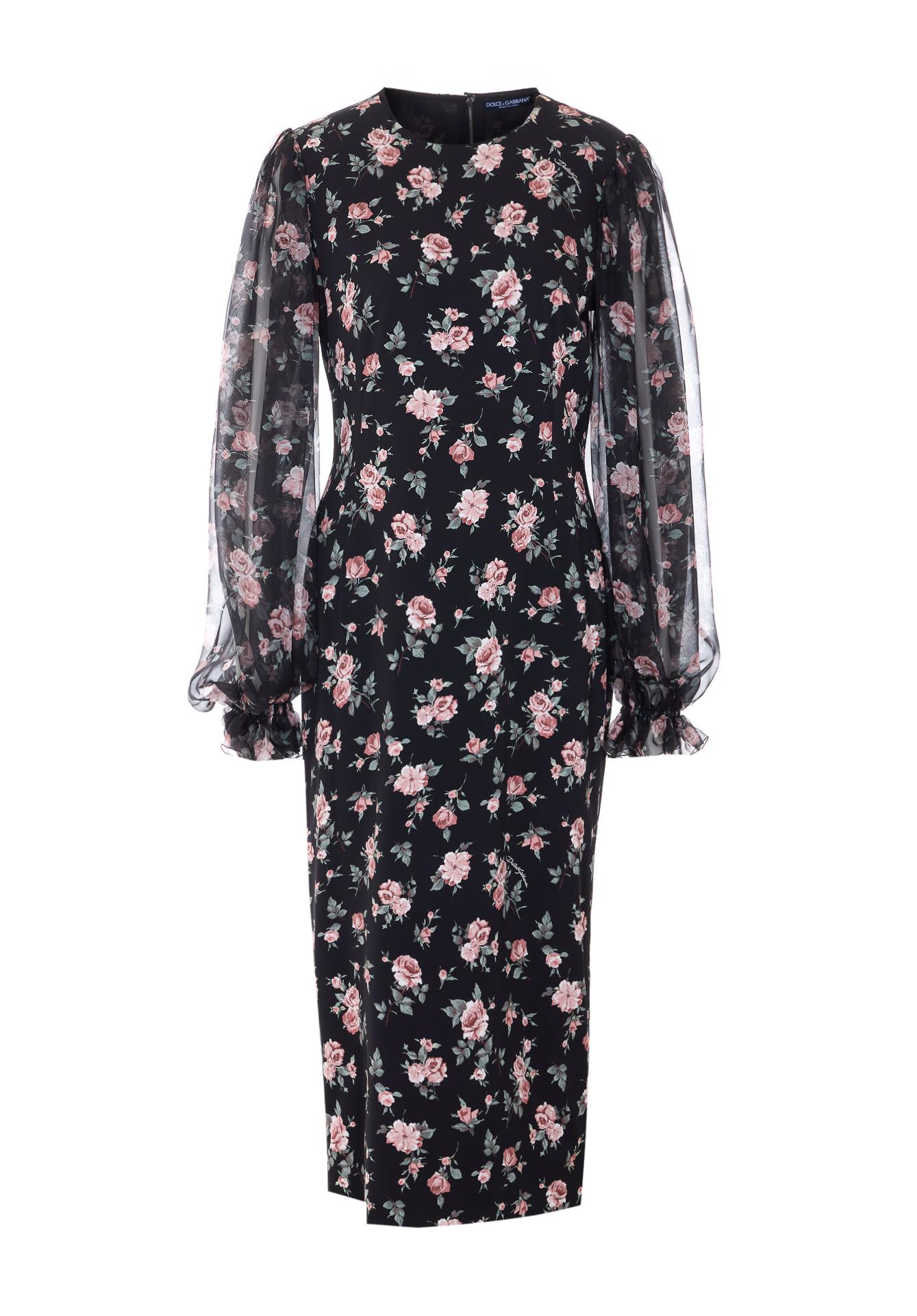 dolce & gabbana dresses black silk - women