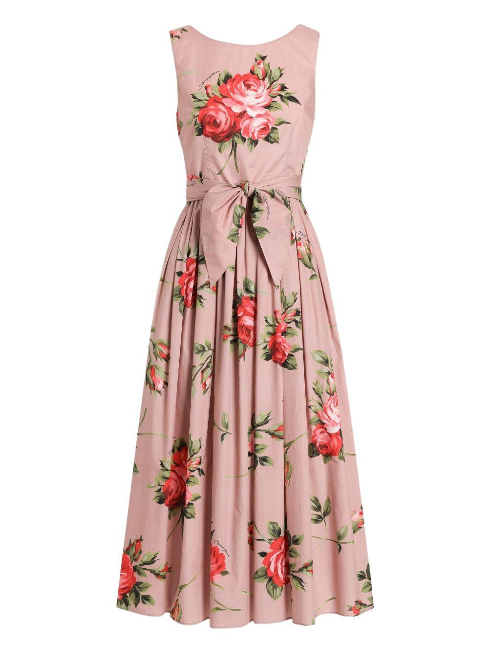 dolce & gabbana dresses pink elastane cotton - women