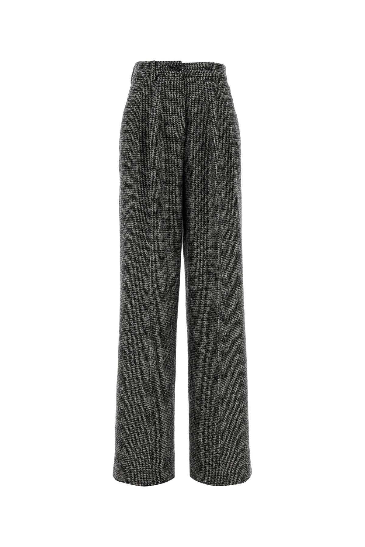 dolce & gabbana embroidered stretch wool blend pant