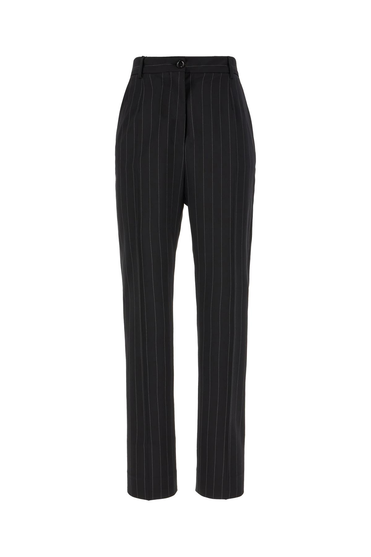 dolce & gabbana embroidered stretch wool pants