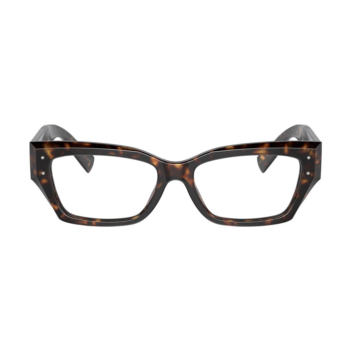 dolce & gabbana eyewear dg3387 linea dg sharped 502 havana glasses