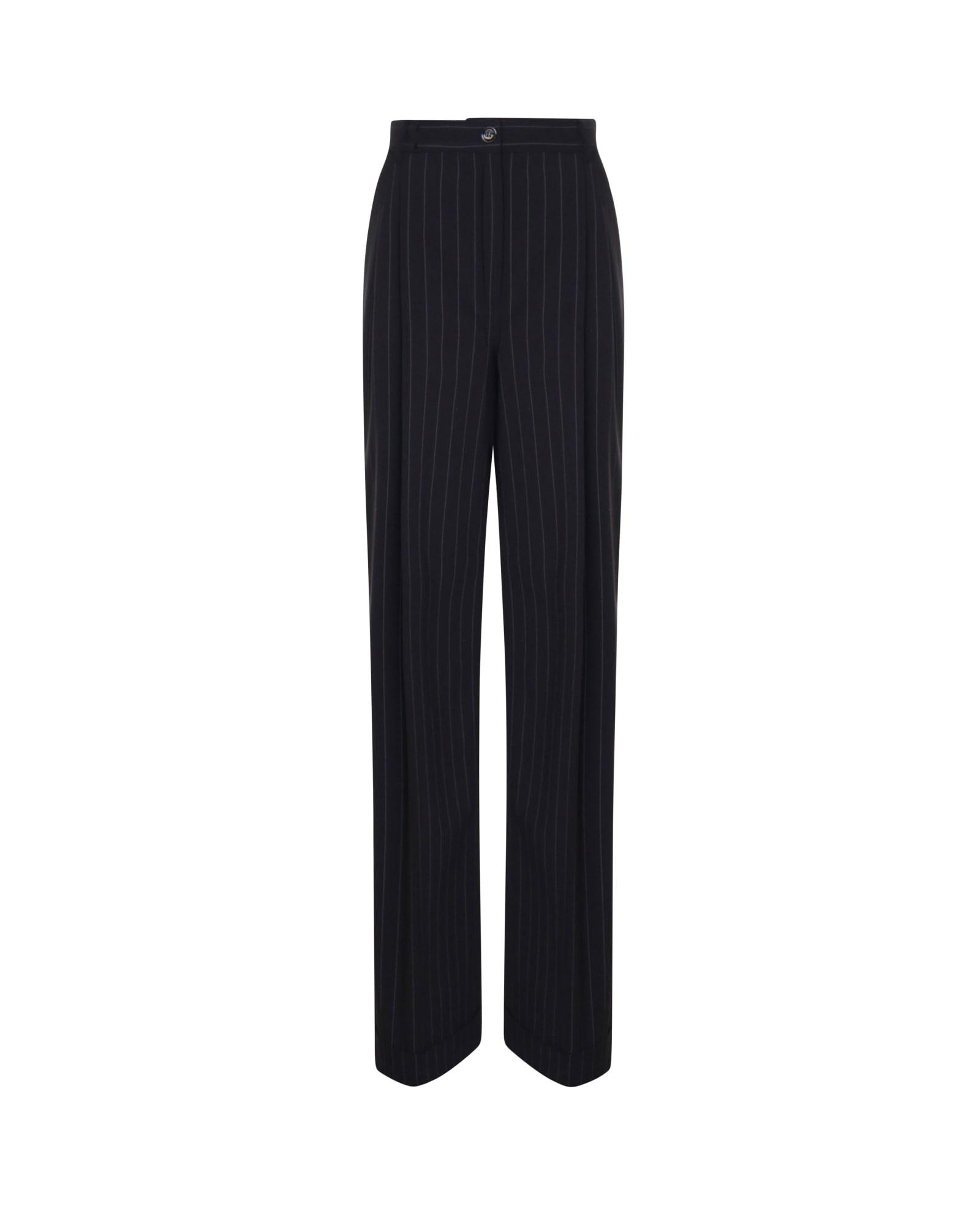 dolce & gabbana flared pinstriped pants