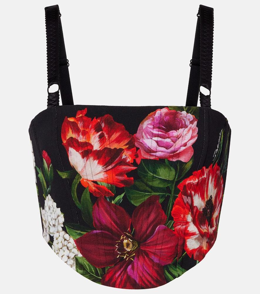 dolce & gabbana floral bustier top