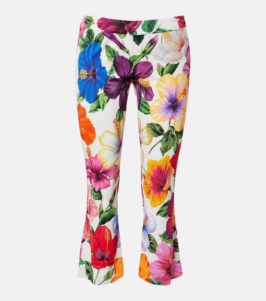 dolce & gabbana floral capri pants
