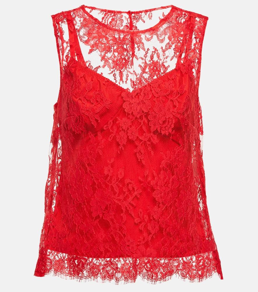 dolce & gabbana floral chantilly lace top
