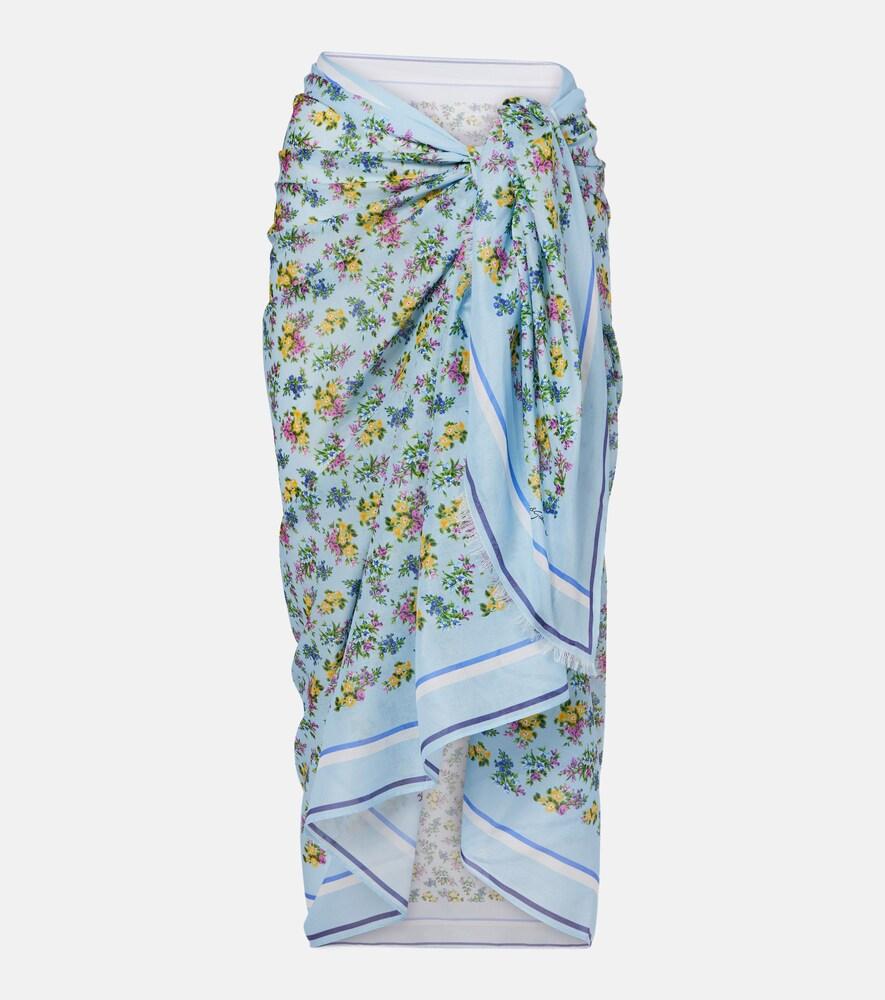 dolce & gabbana floral cotton beach cover