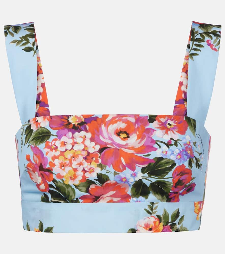 dolce & gabbana floral cotton crop top