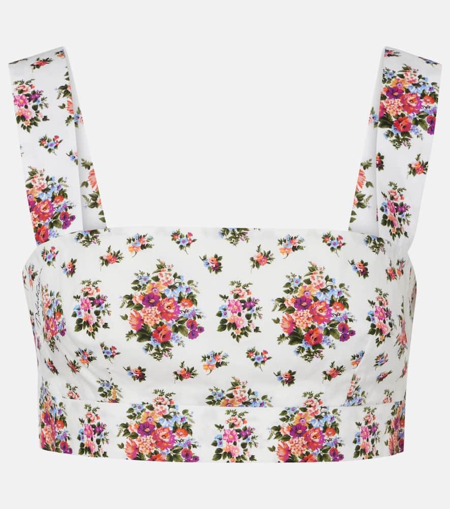 dolce & gabbana floral cotton crop top