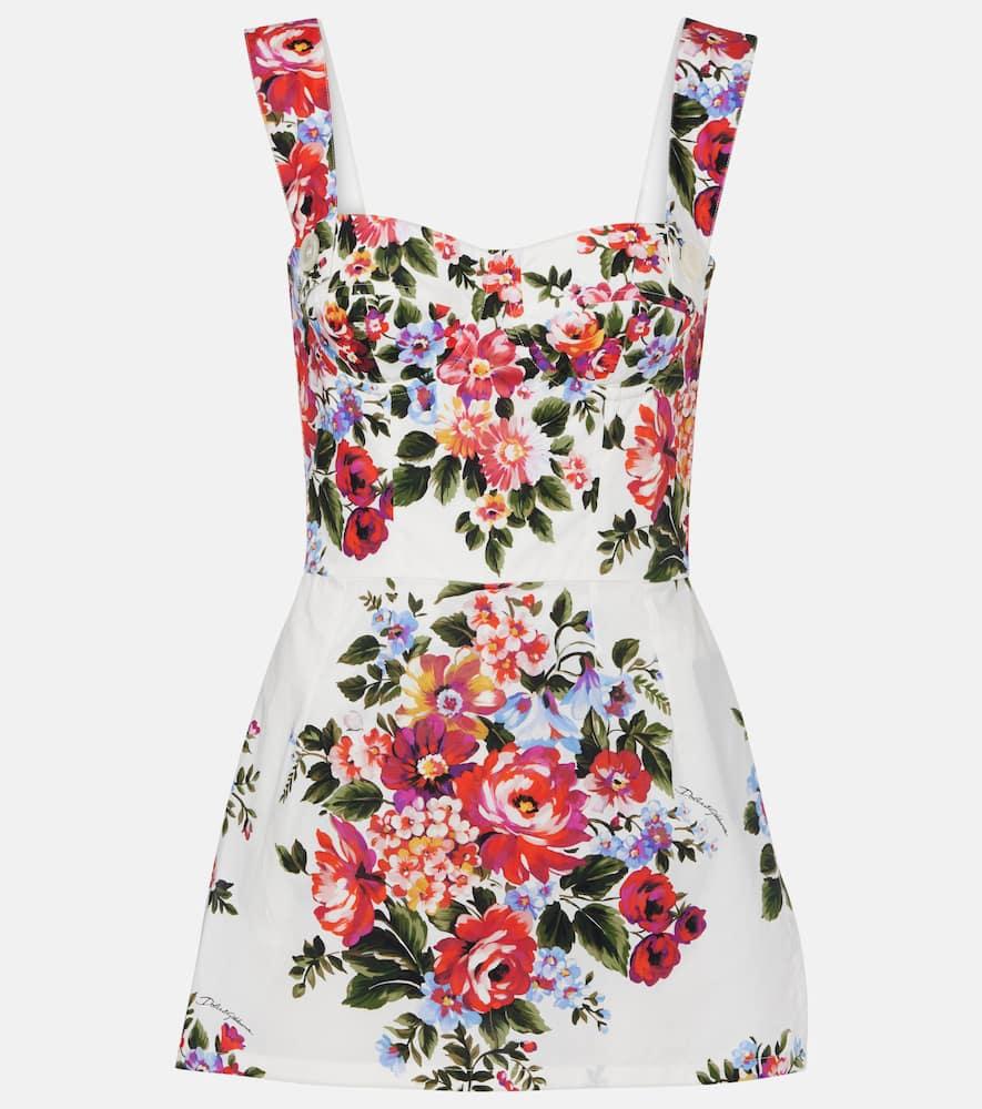dolce & gabbana floral cotton minidress