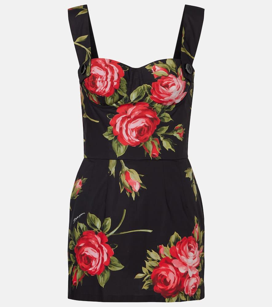 dolce & gabbana floral cotton minidress