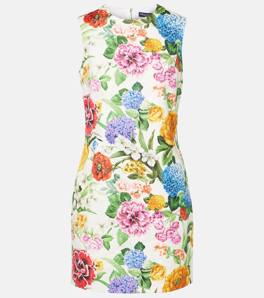 dolce & gabbana floral cotton minidress