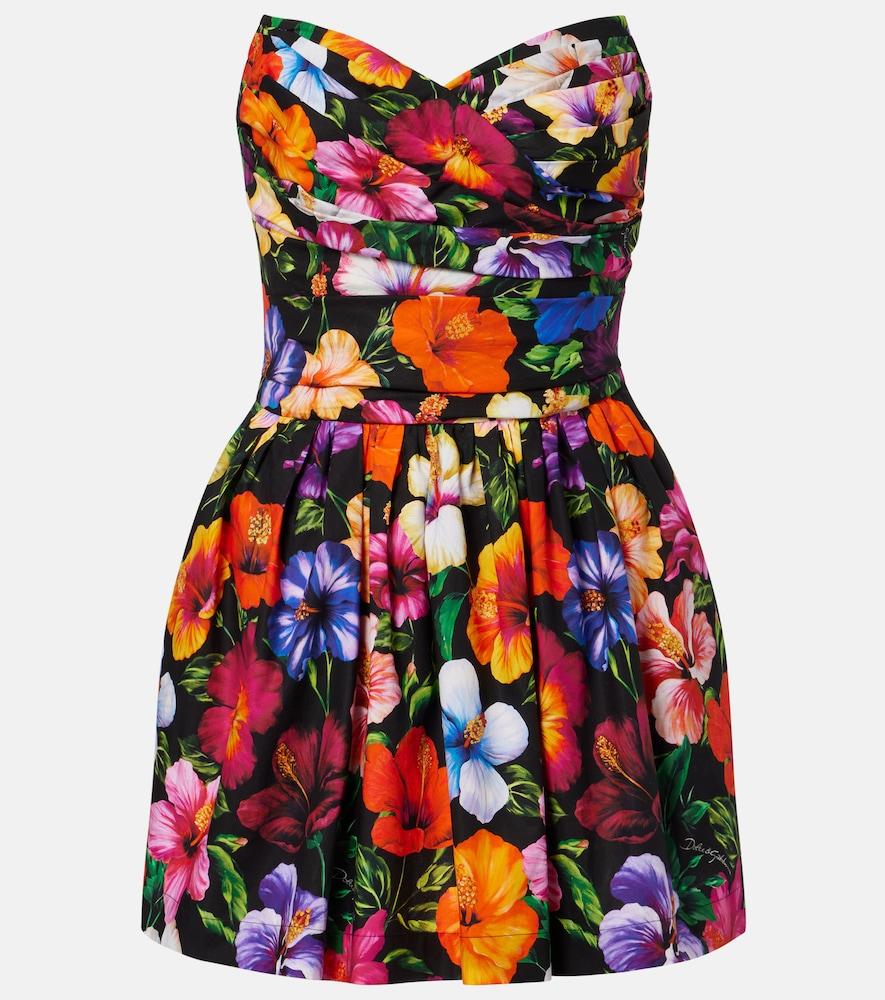 dolce & gabbana floral cotton minidress