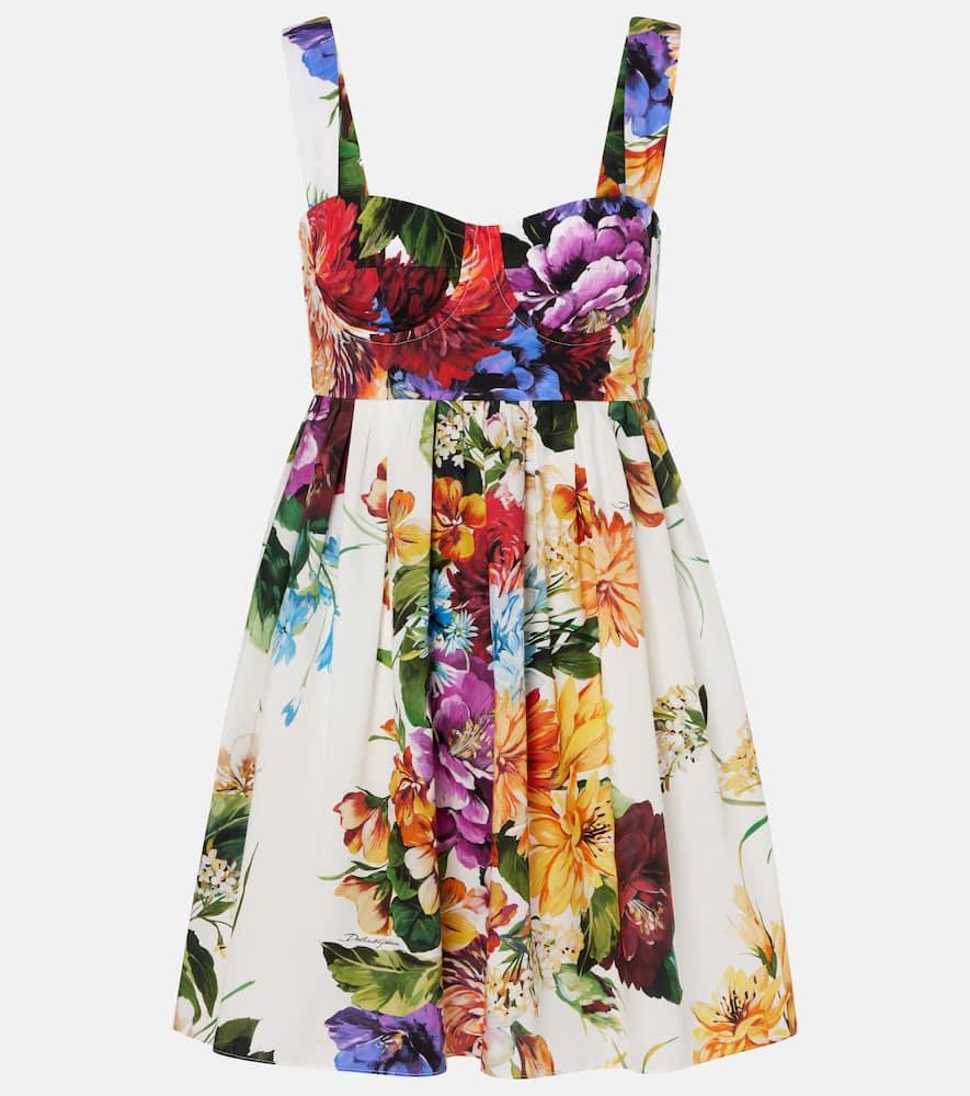 dolce & gabbana floral cotton minidress