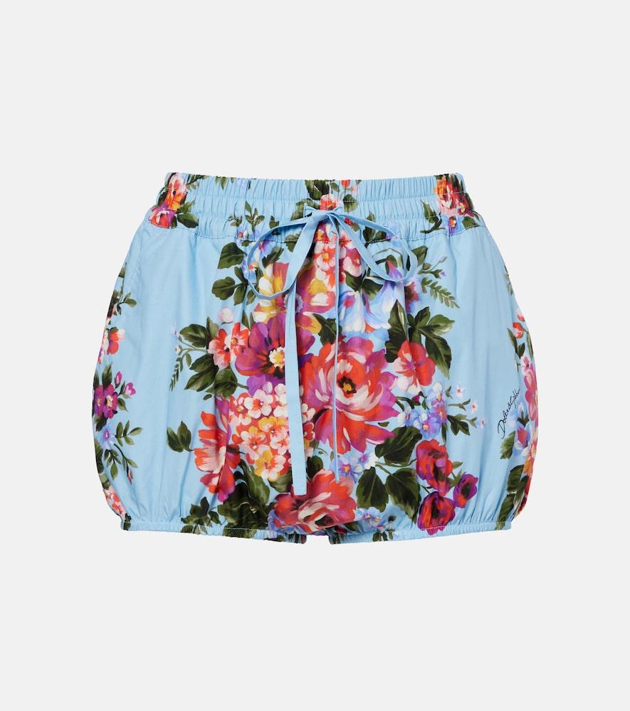 dolce & gabbana floral cotton poplin shorts