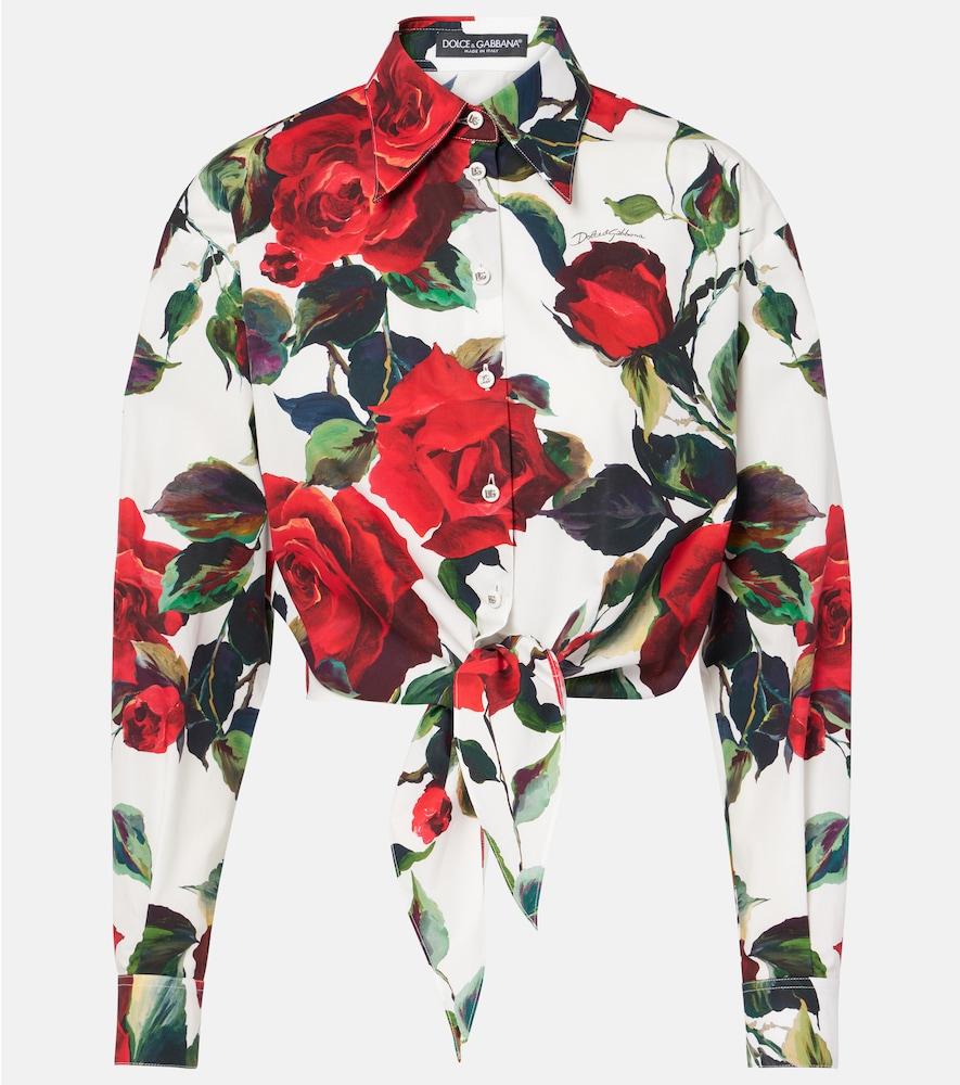 dolce & gabbana floral cotton shirt