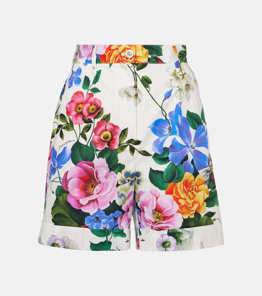 dolce & gabbana floral cotton shorts