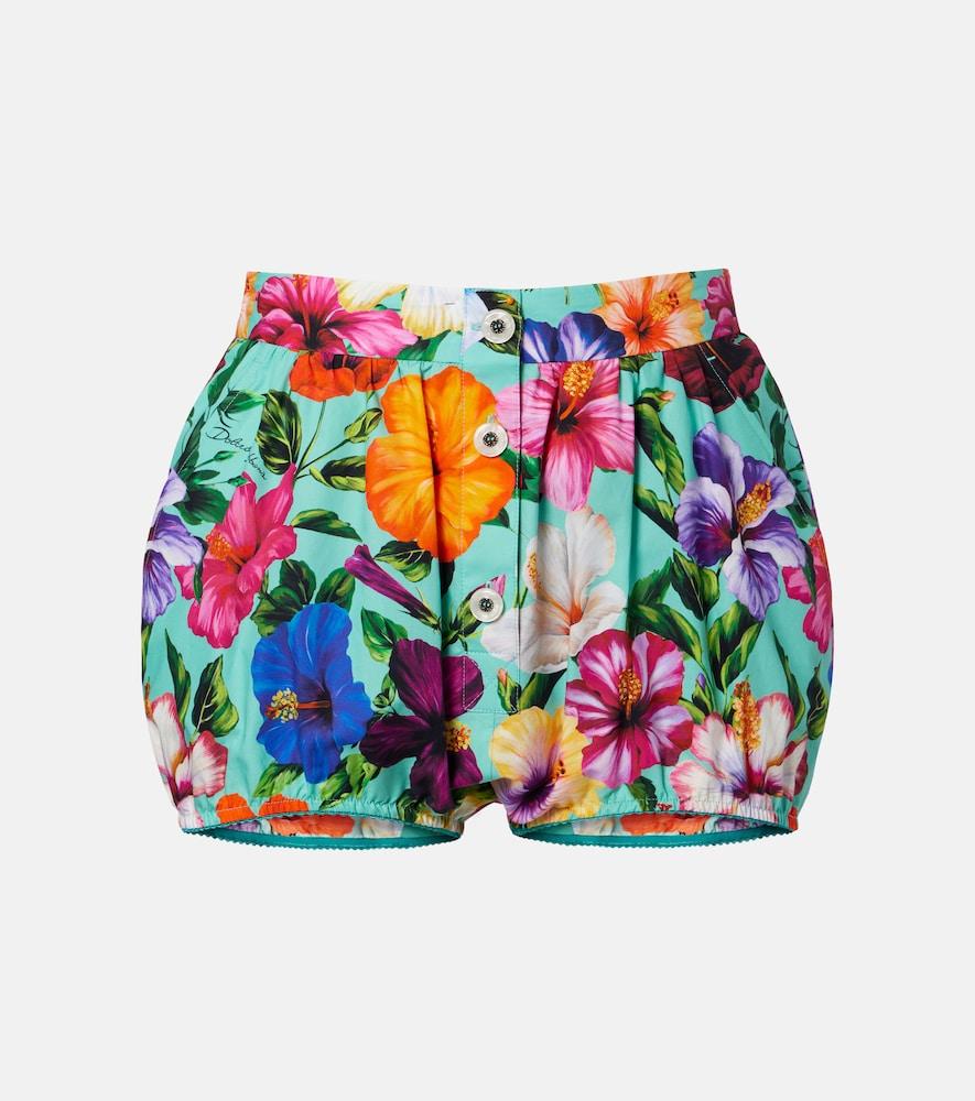dolce & gabbana floral cotton shorts