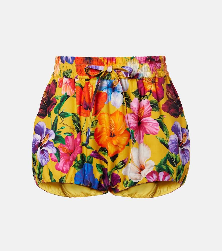 dolce & gabbana floral cotton shorts