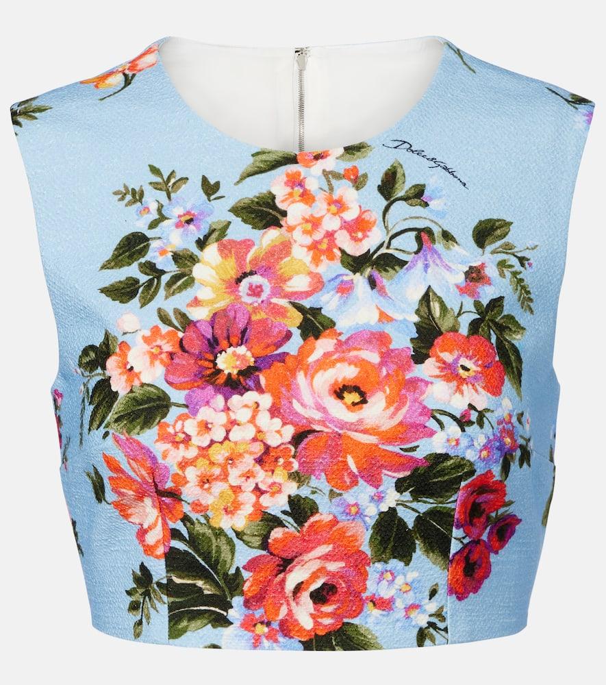 dolce & gabbana floral cotton top