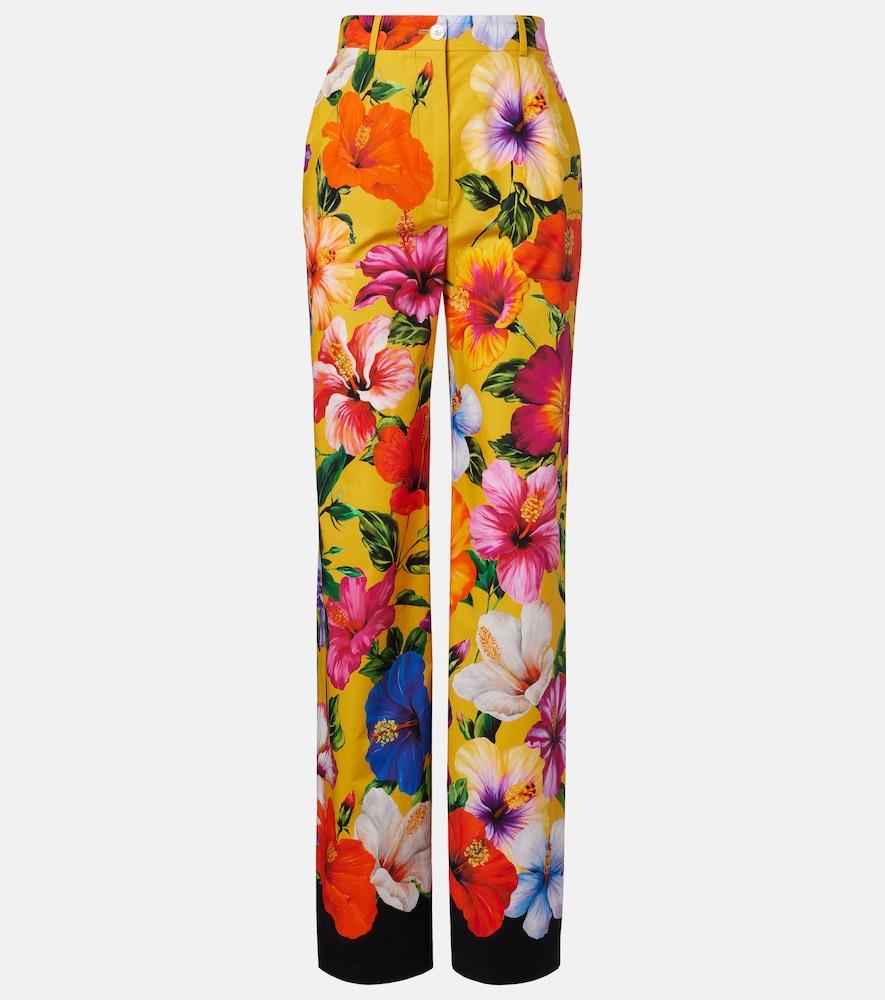 dolce & gabbana floral cotton wide
